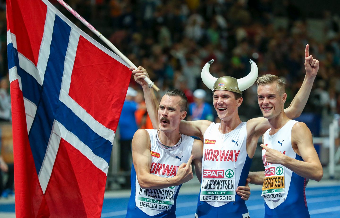 em friidrett 2018 norske deltakere
